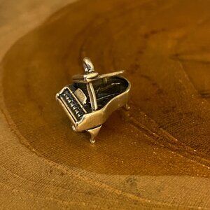 RETIRED James Avery 3D Grand Piano Charm, Sterling Silver